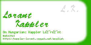 lorant kappler business card
